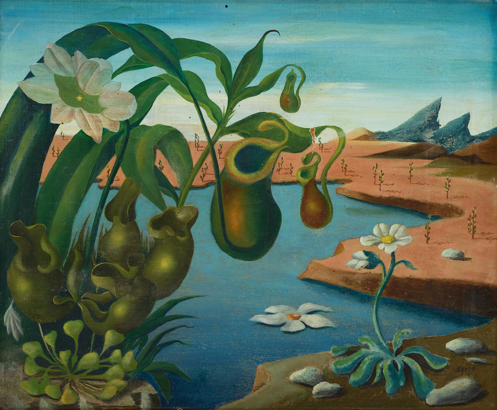 GEORGES SPIRO, olja på pannå, signerad Spiro.