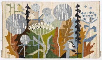 Ingegerd Silow, bonad, Axeco, signerad, 70 x 115 cm. etikettmärkt-.