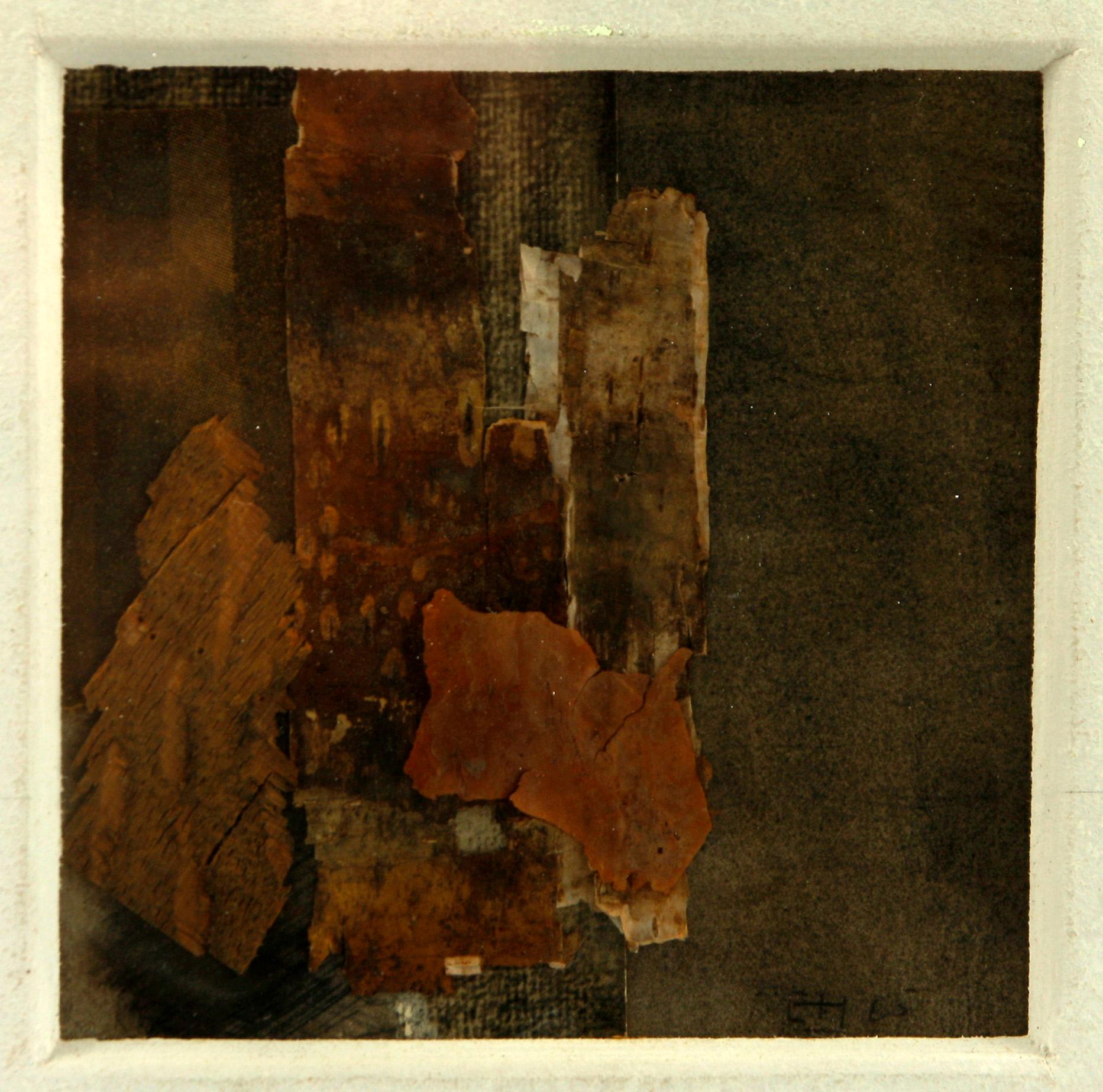 ELLI HEMBERG, blandteknik/collage, monogramsign.