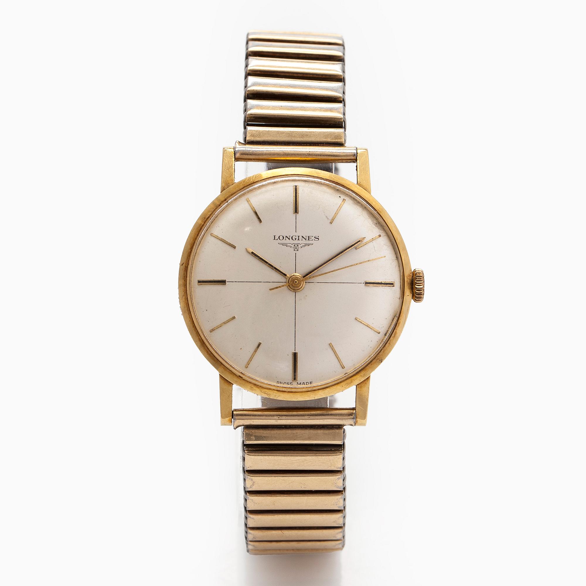 Longines, armbandsur, 34 mm, 18K, manuell, ca 1968.