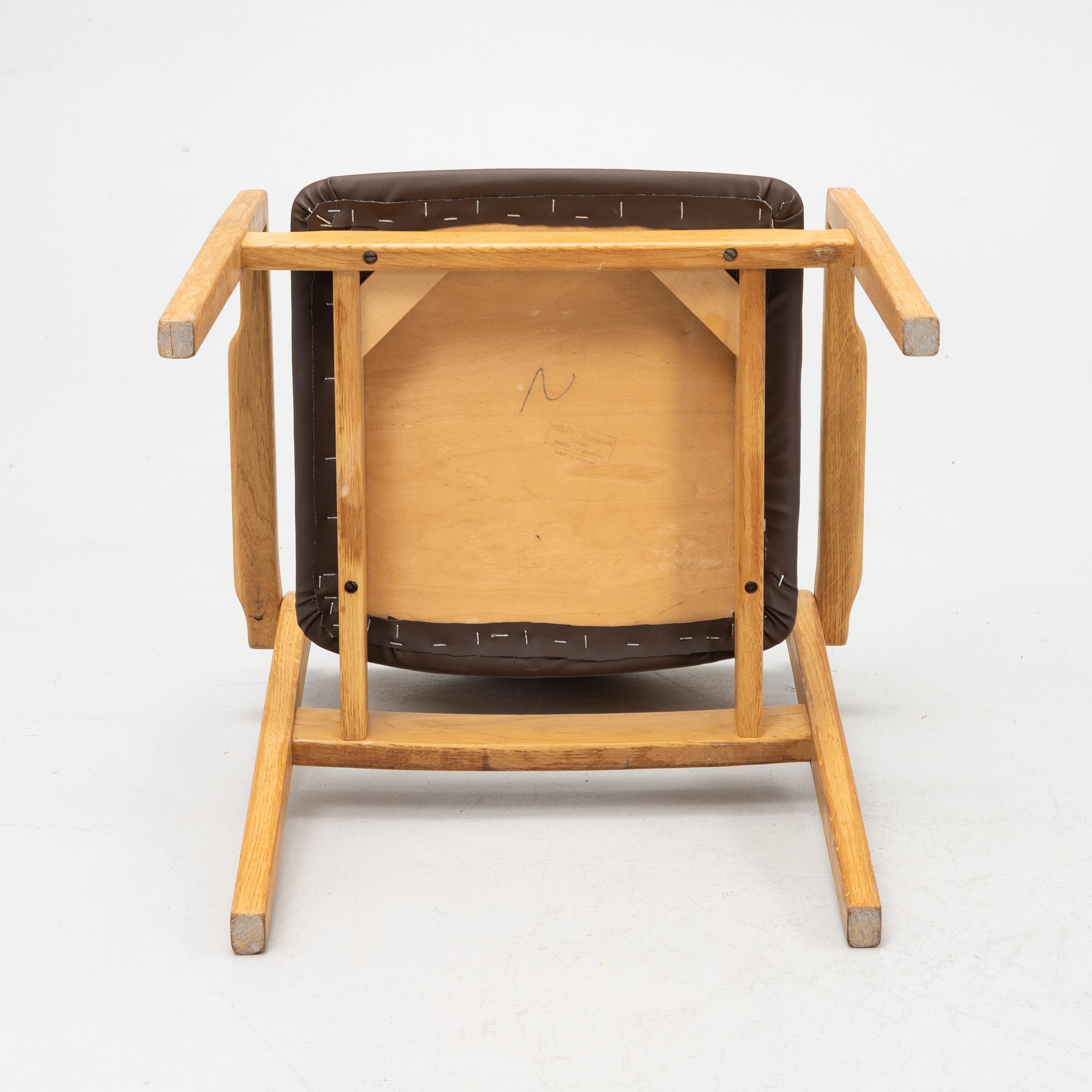 Karmstolar, 6 st, C-E Ekström för Albin i Hyssna, 1960-tal.