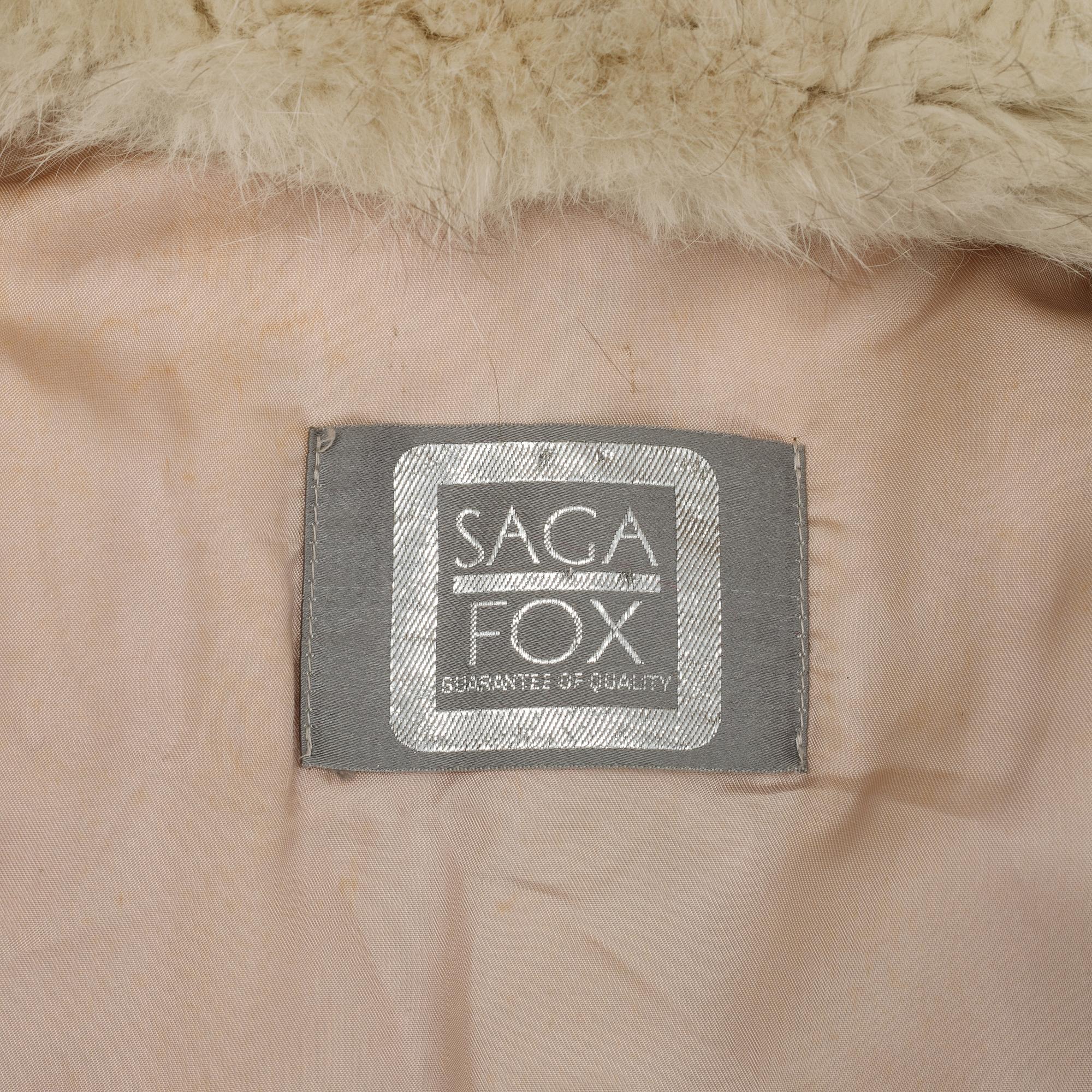 A Saga fox fur jacket, size L.