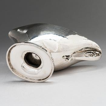 Georg Jensen, Kastikemalja, "Magnolia / Blossom", sterlinghopeaa, design nro 177, Kööpenhamina 1925-30.