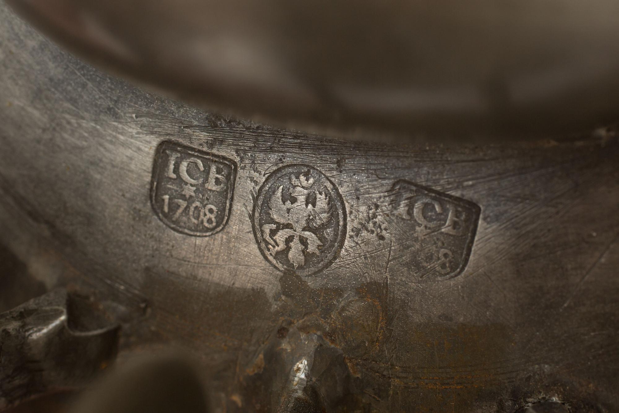 LAMPETTER, ett par, barockstil. 1800/1900-tal.