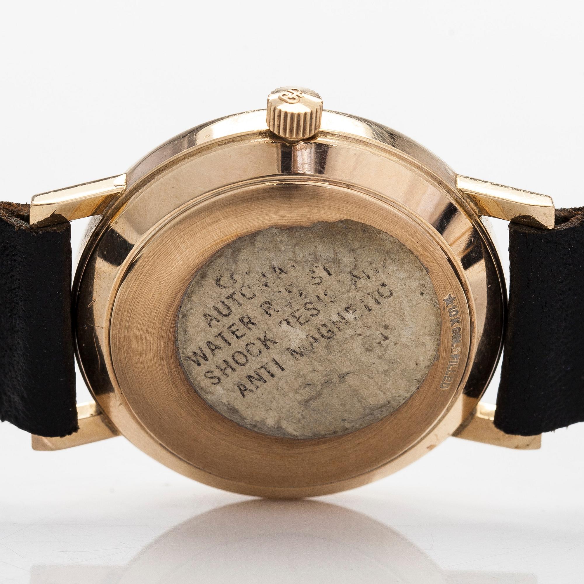 Girard Perregaux, rannekello, 32,5 mm, kullattu, automaattinen, pleksilasi.