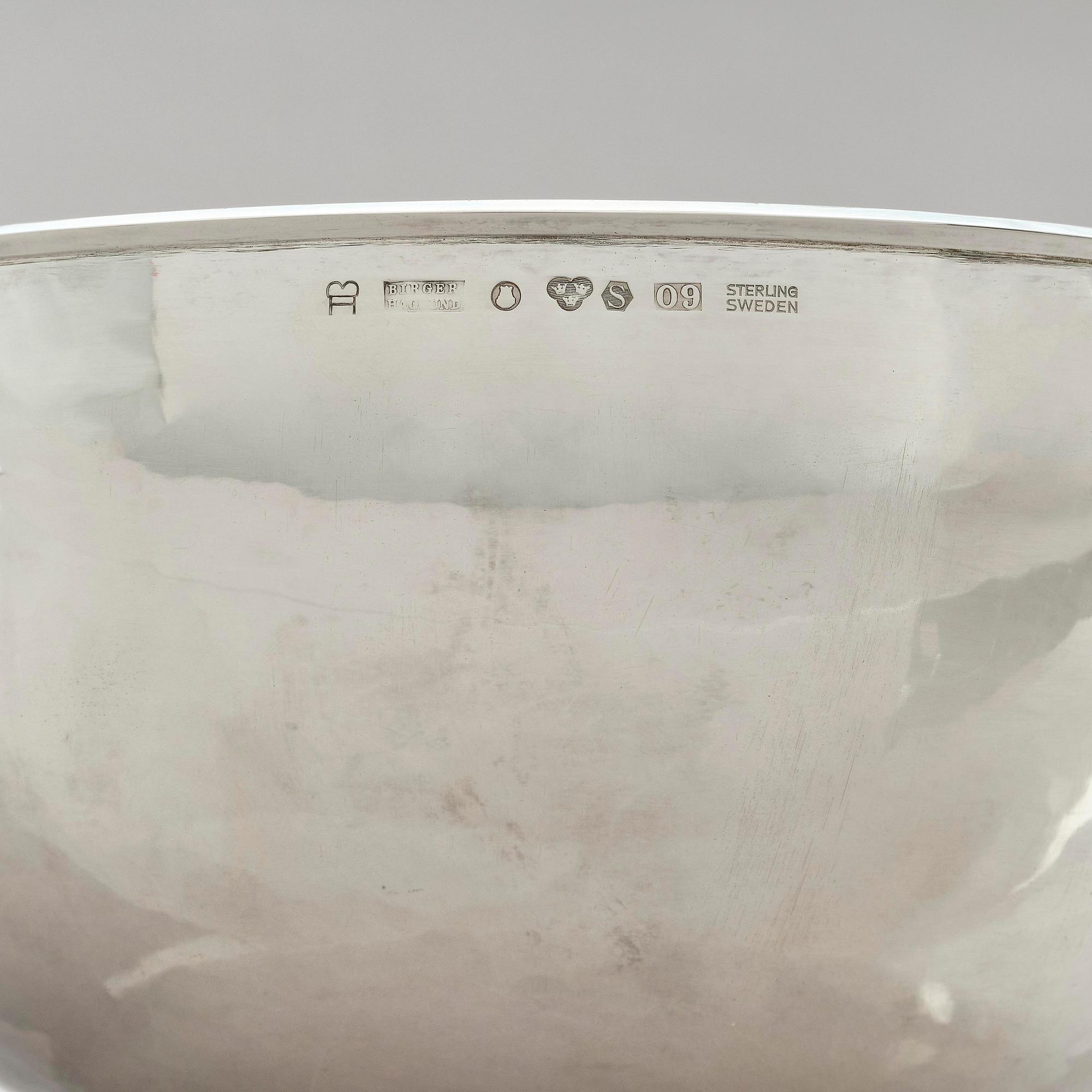 Birger Haglund, skål, sterling silver, Stockholm 1964.