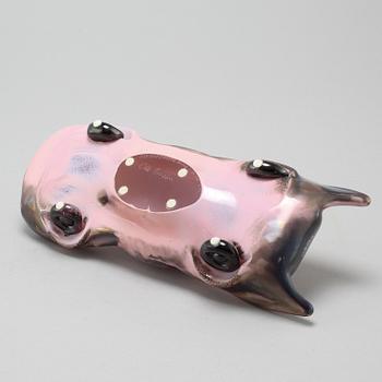 A glass sculpture by Olle Bronzén for Kosta Boda, limited edition 300, signed.