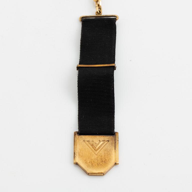 Pocket watch, Hansa, 14K gold, 48,5 mm.