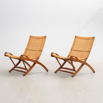 Chairs, a pair, Ebert Wels, folding chair, Yugoslavia 1960s.
