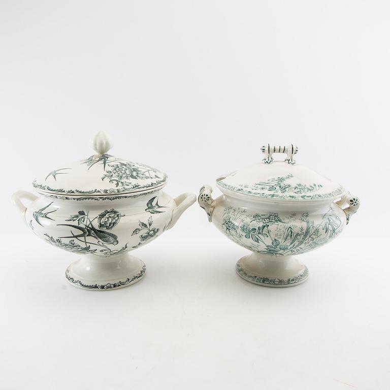 Tureens 2 pcs and sauce boat Gustavsberg/Rörstrand early 20th century.
