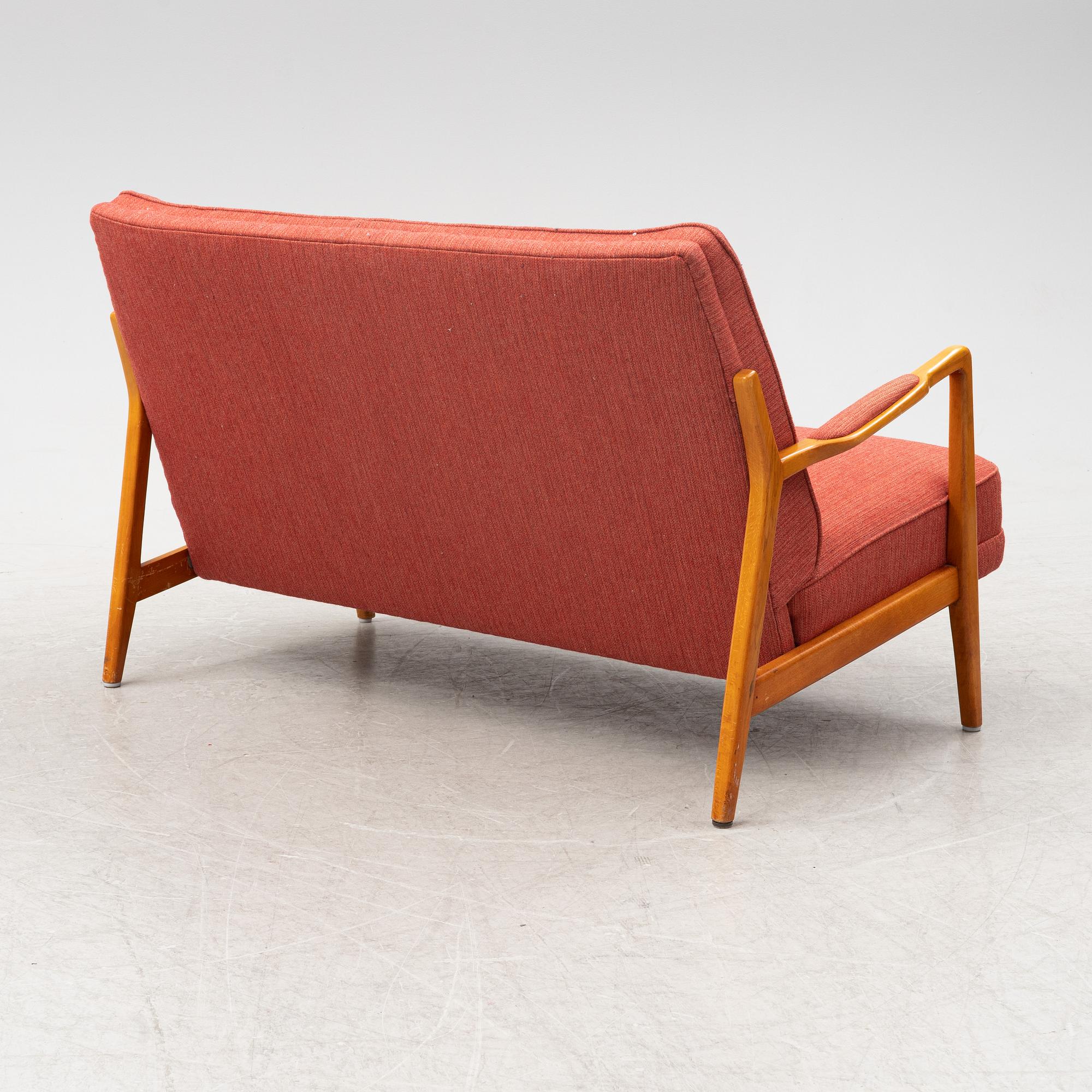 Folke Ohlsson, a 'Duxello' sofa and two armchairs, Dux, Sweden, 1960's.