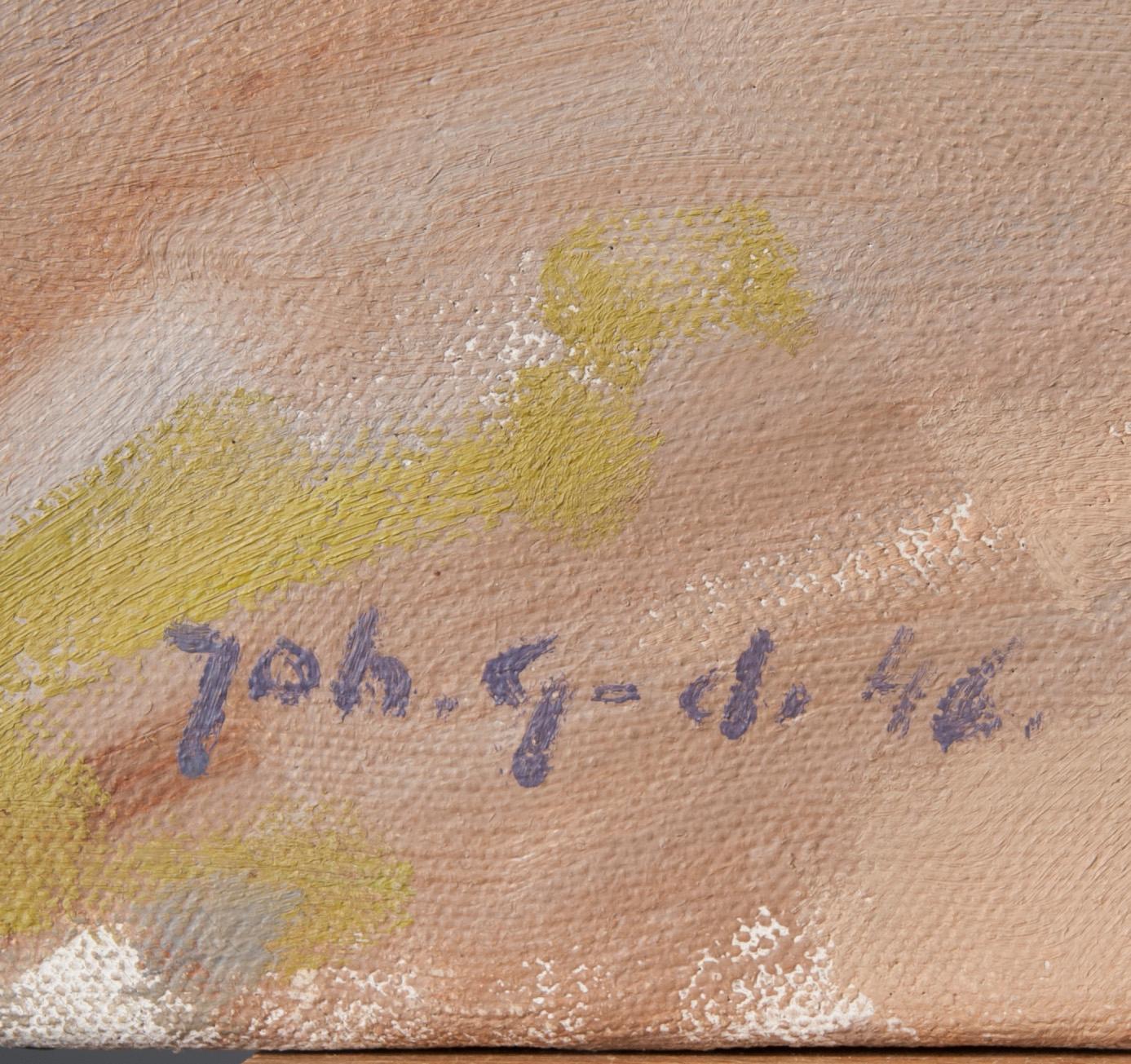 JOHANNES GEBHARD, öljy kankaalle, signeerattu ja päivätty Joh. Geb. 46.
