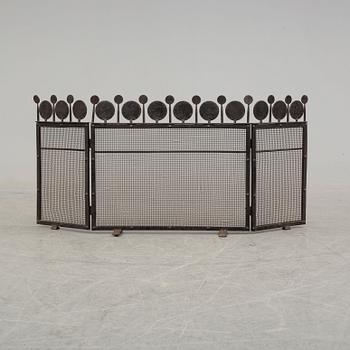 BERTIL VALLIEN, an iron fire guard from Boda Smide, 1960's.