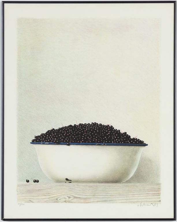 Philip von Schantz, Black currants in a bowl.