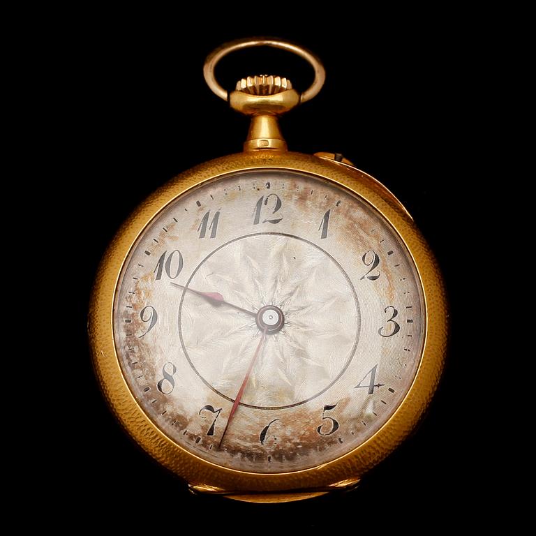 FICKUR, 18 k guld, sekelskiftet 1900.