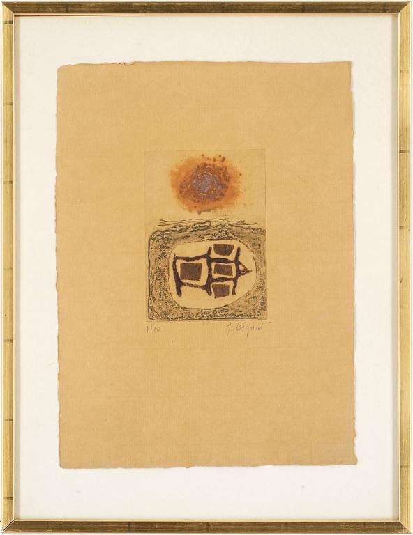 JAMES COIGNARD, carborundumetsning, signerad, numrerad 8/10.