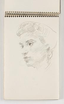 Lotte Laserstein, 10 små skissblock med teckningar.