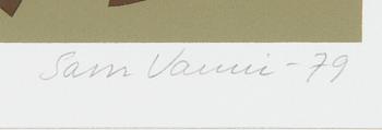 Sam Vanni, serigrafi, signerad och daterad -79, numrerad 52/100.