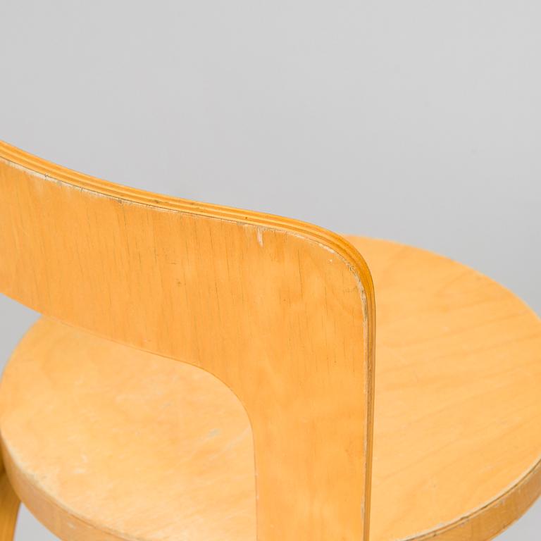 Alvar Aalto, children's chairs, model N65, for Artek, late 1990s.
