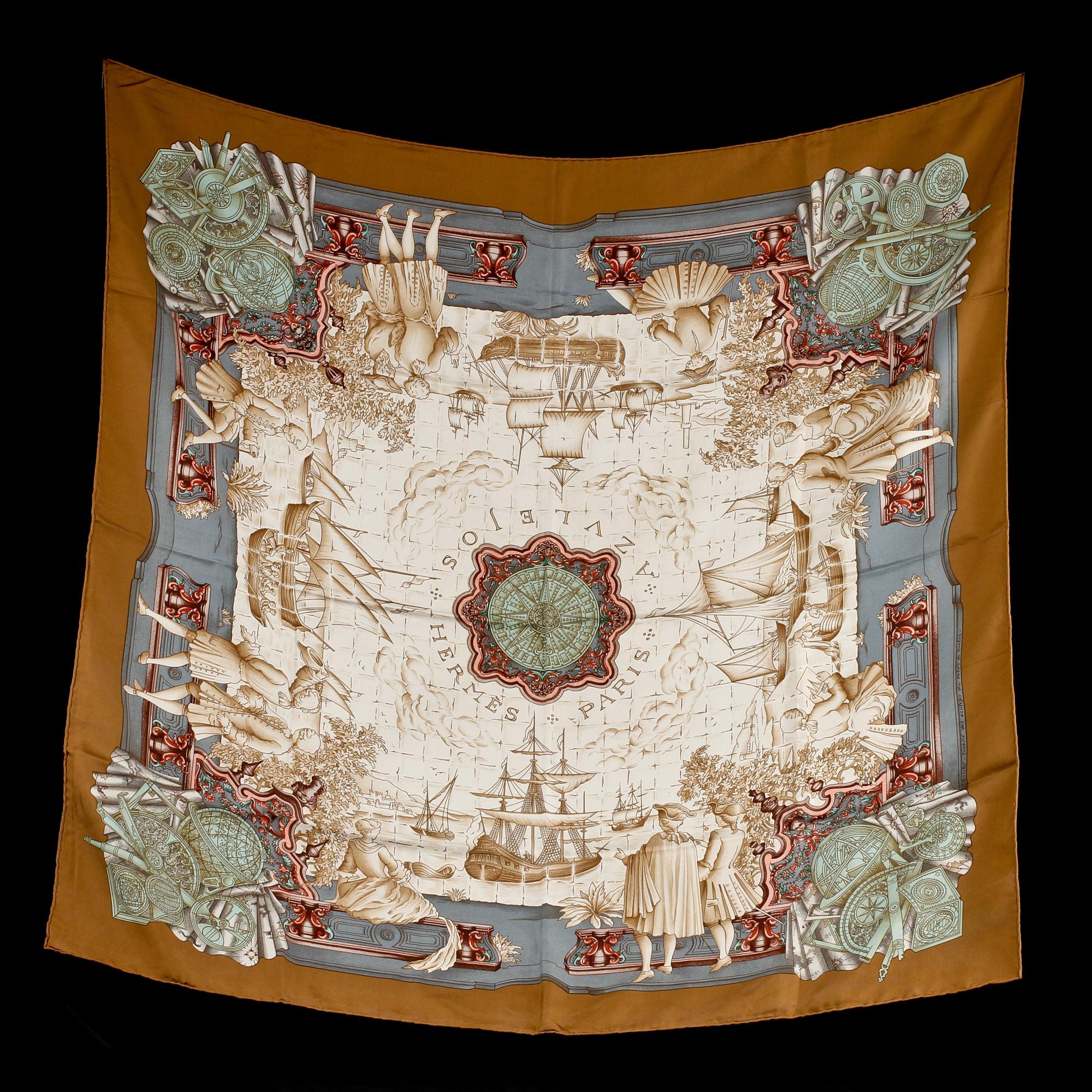 SCARF, siden, "Azulejos", Catherine Baschet, Hermés, 1900-talets fjärde kvartal.