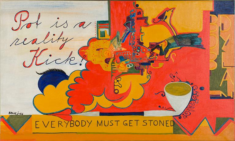 STURE JOHANNESSON, acrylic on canvas. Signed and dated-66.