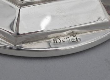 VASER, 3 st, silver, 1900-tal, silverhalt 830, 835.