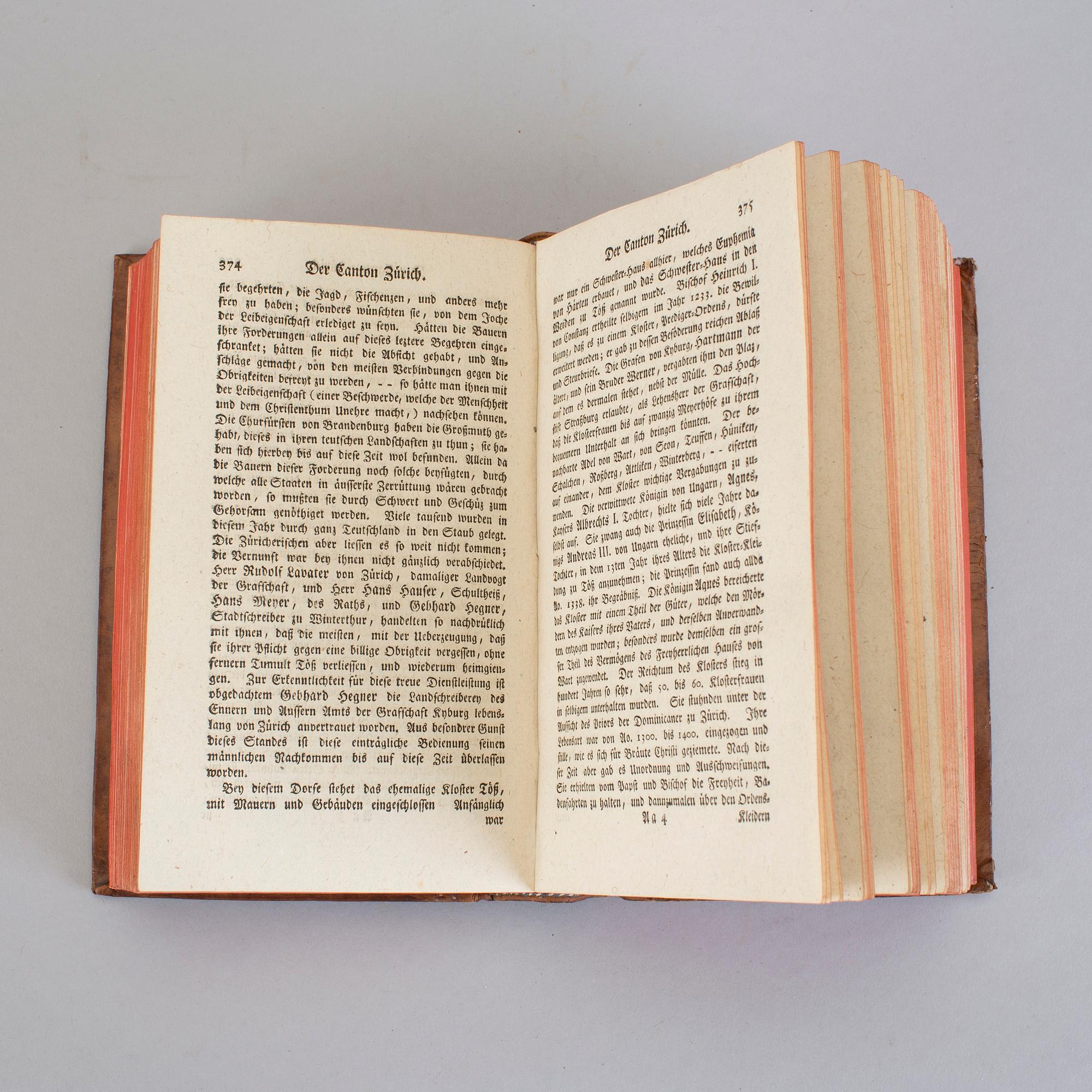 JOHANN KONRAD FÄSI, 4 vol, Genaue und vollständige Staats- und Erd-Beschreibung.., Zürich 1765-68.