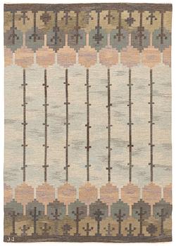 129. Judith Johansson, a carpet, "Rosenhäck", flat weave, ca 243 x 169 cm, signed JJ.