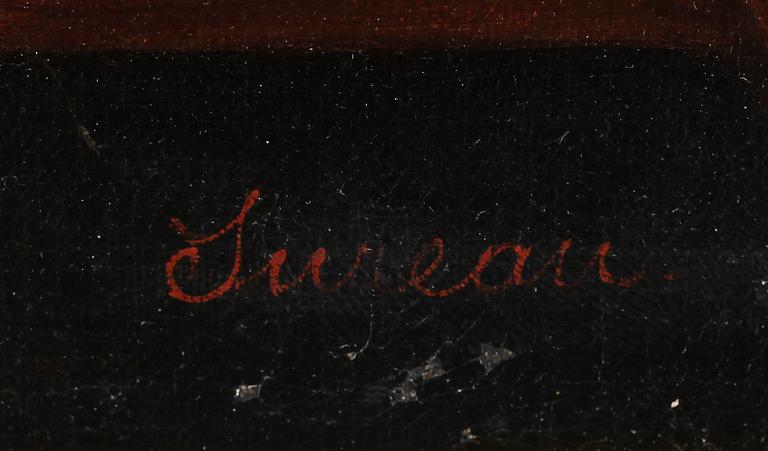 OKÄND KONSTNÄR, olja på duk, signerad Sureau, omkring år 1900.