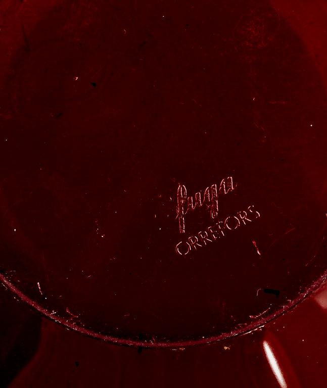 SKÅLAR samt ISHINKAR, 20 st, glas "Fuga", Sven Palmqvist för Orrefors. 1900-talets mitt.