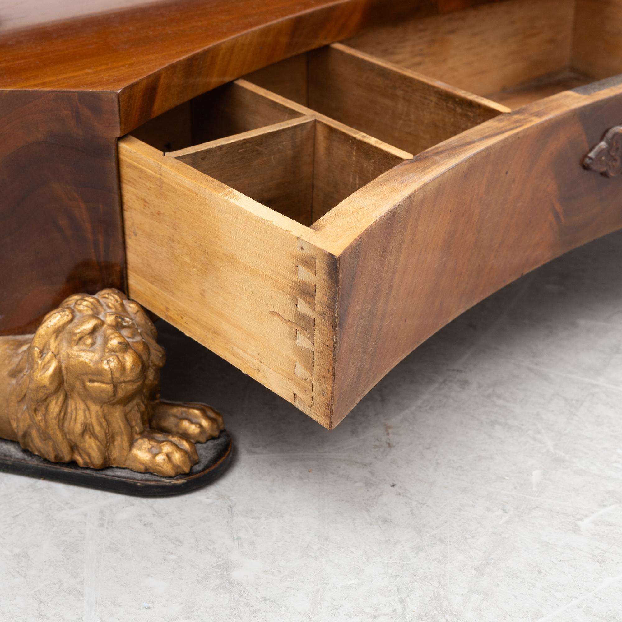 A Karl Johan style table mirror, around 1900.