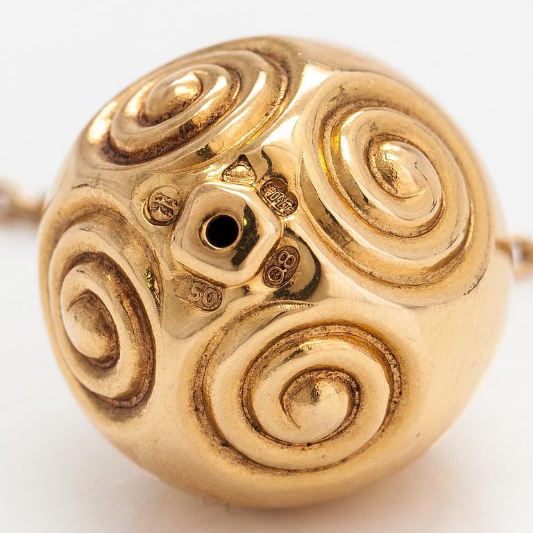 An 18K gold necklace "Halikko treasure". Kalevala Koru, Helsinki 1993.