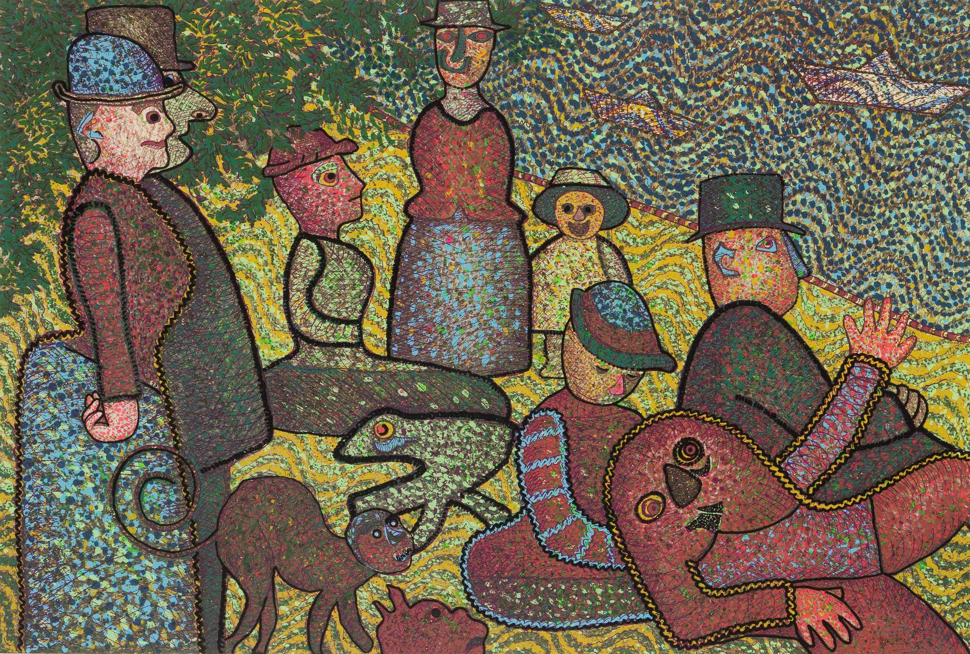Enrico Baj, serigraph, signed and numbered 92/250.