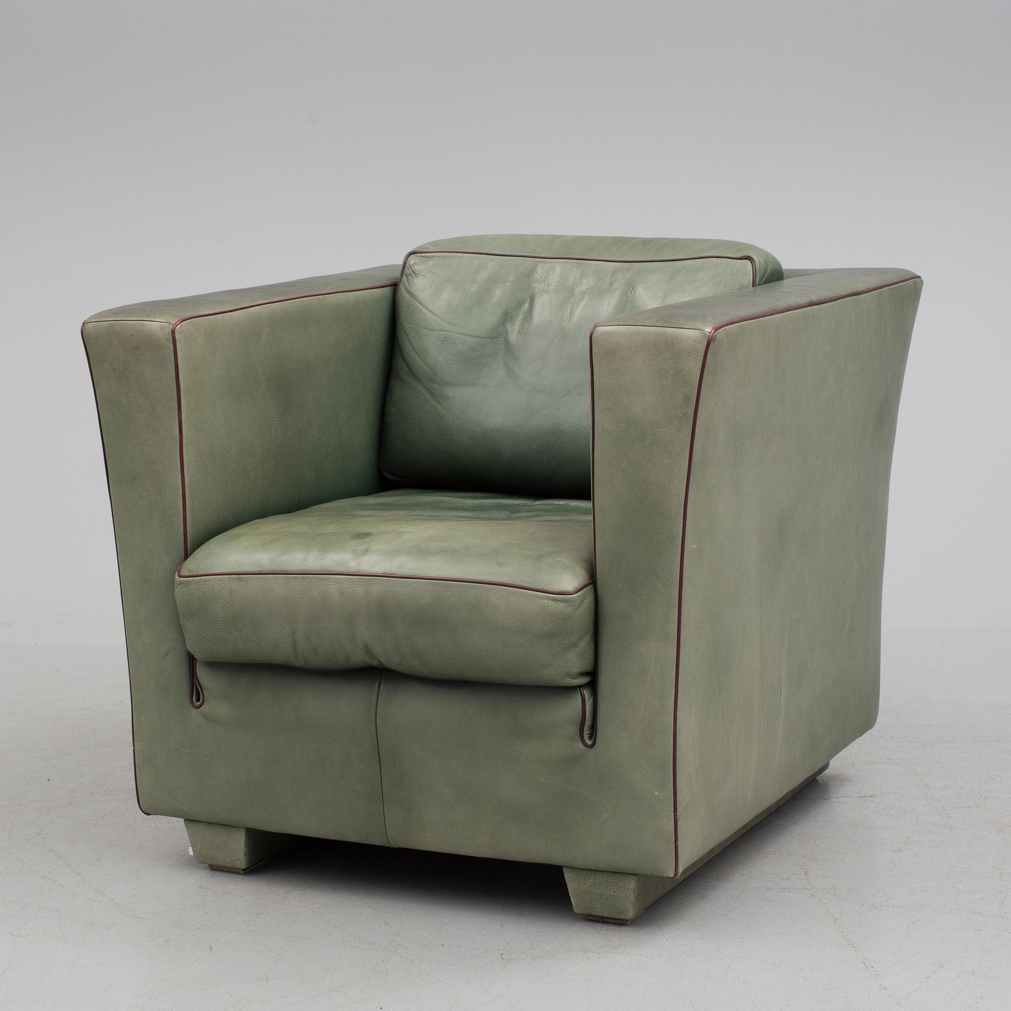 ANDREE PUTMAN, a sofa and easy chair, "Lotus", manufactured by de Sede of Switzerland, late 1900s.