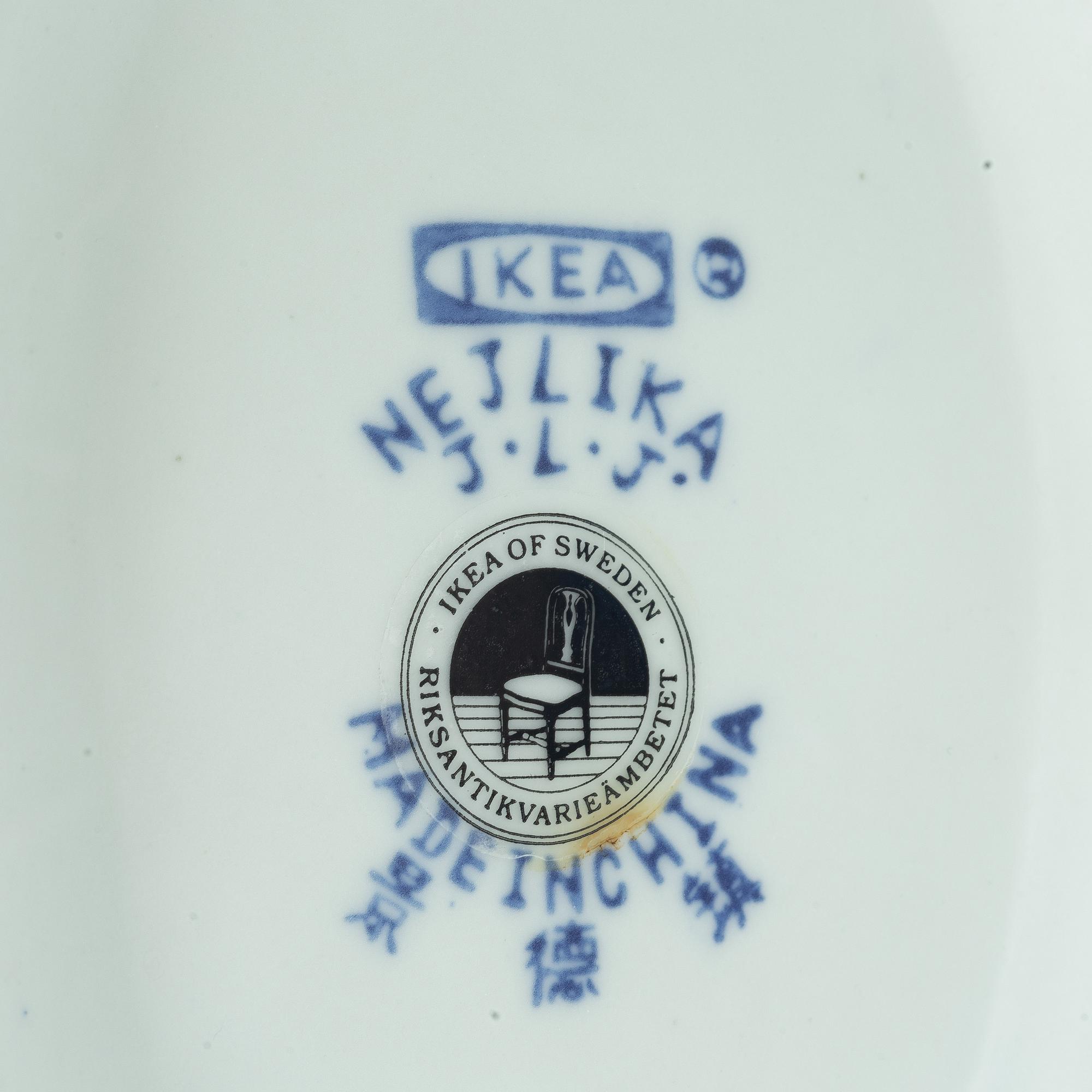 IKEA, Matservis, 44 delar, "Nejlika", ur Ikeas 1700-talsserie, 1990-tal.