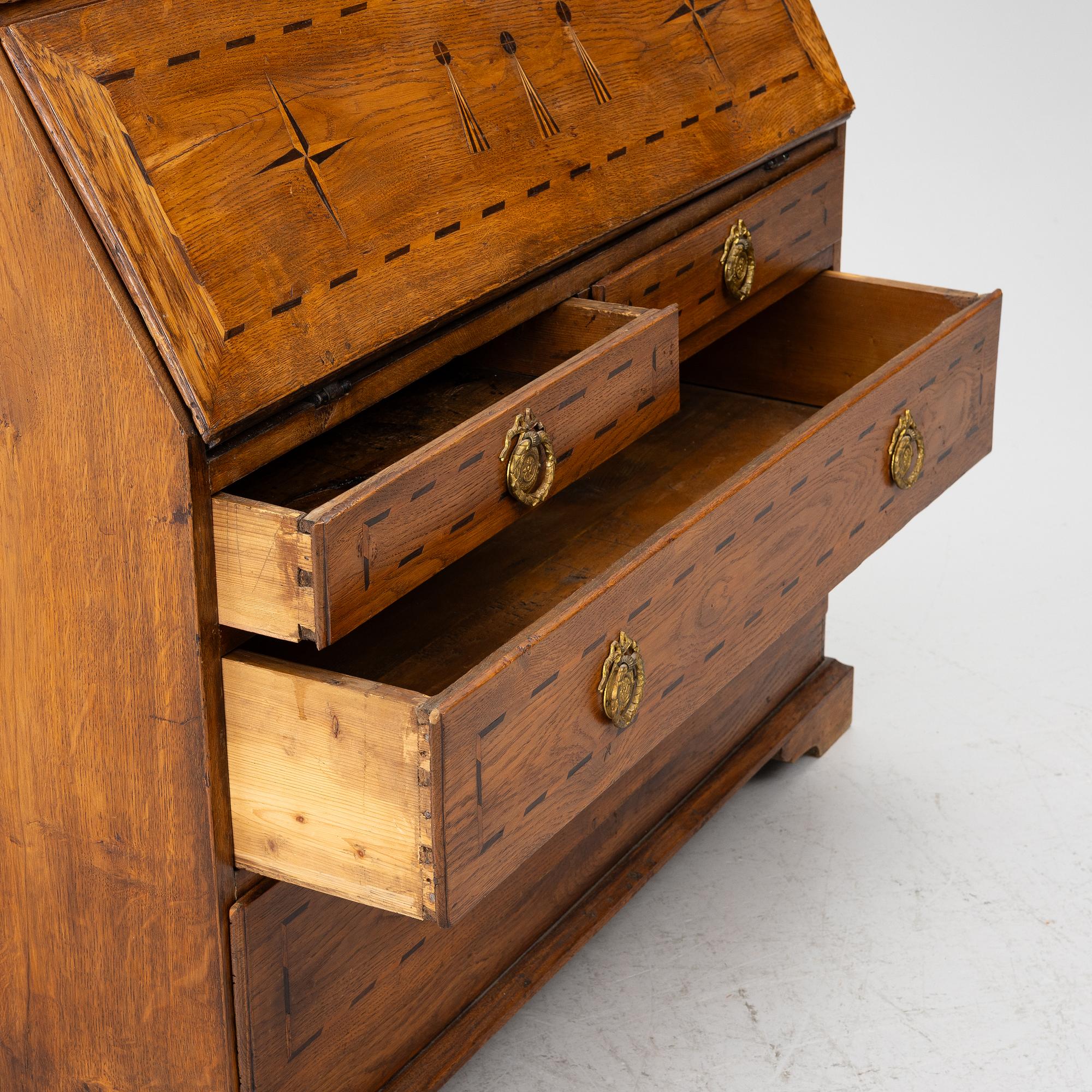 A writing cabinet, 18th Century.