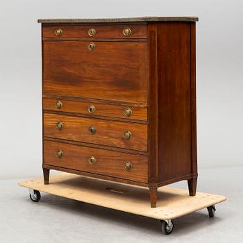 A Swedish late gustavian secretaire, late 18th century.