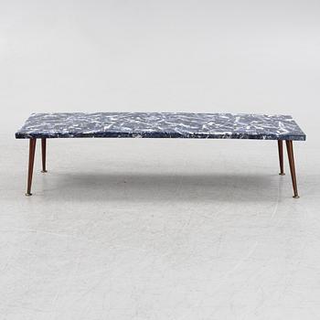 A Brazilian blue marble coffee table, second half of the 20th century.