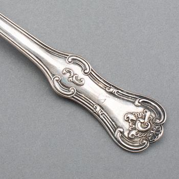 A SILVER SOUP LADLE 1855.