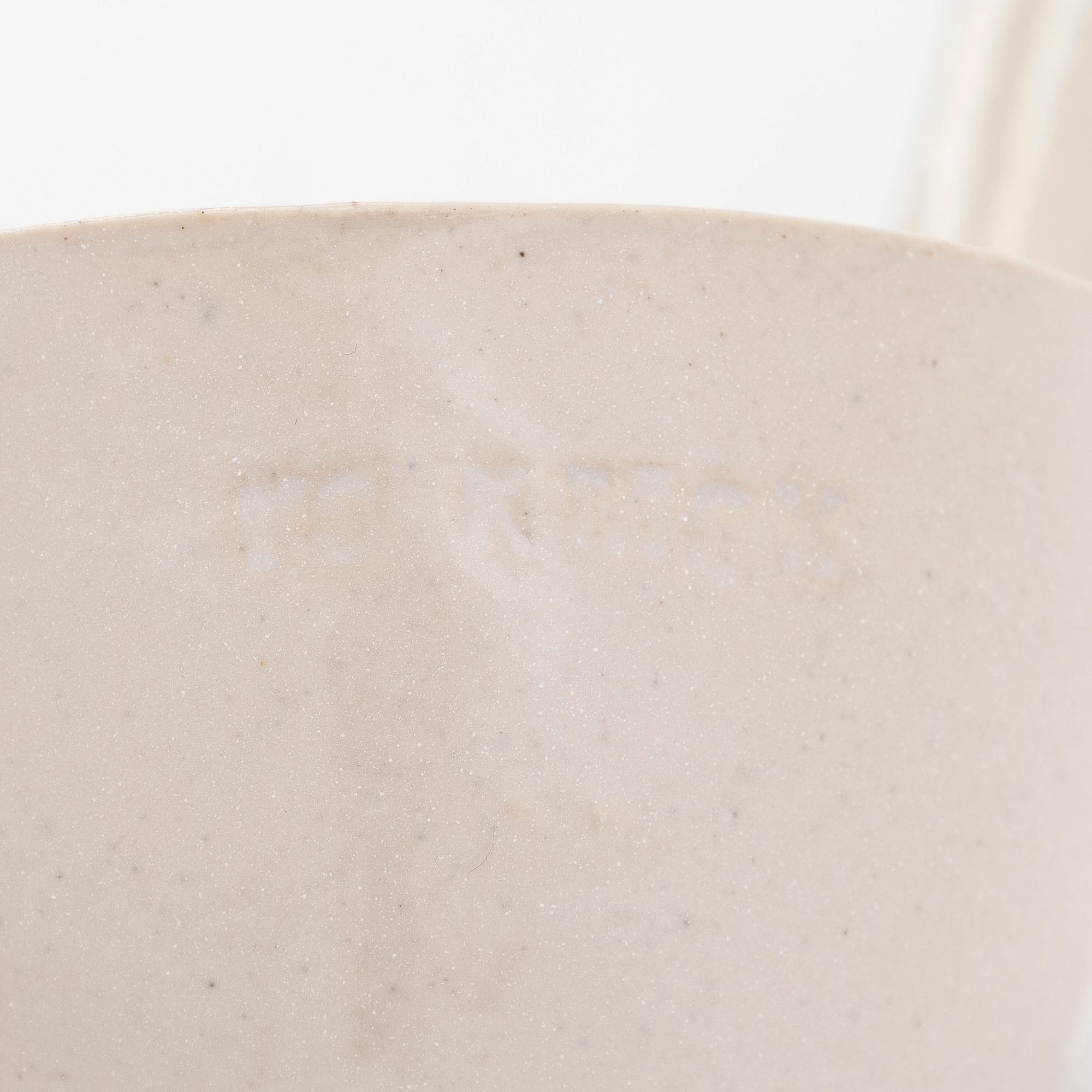 Kyllikki Salmenhaara, a stoneware ladle, signed KS.