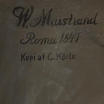 Claus Anton Kölle, kopia efter Wilhelm Marstrand, "Italiensk Osteriascen".