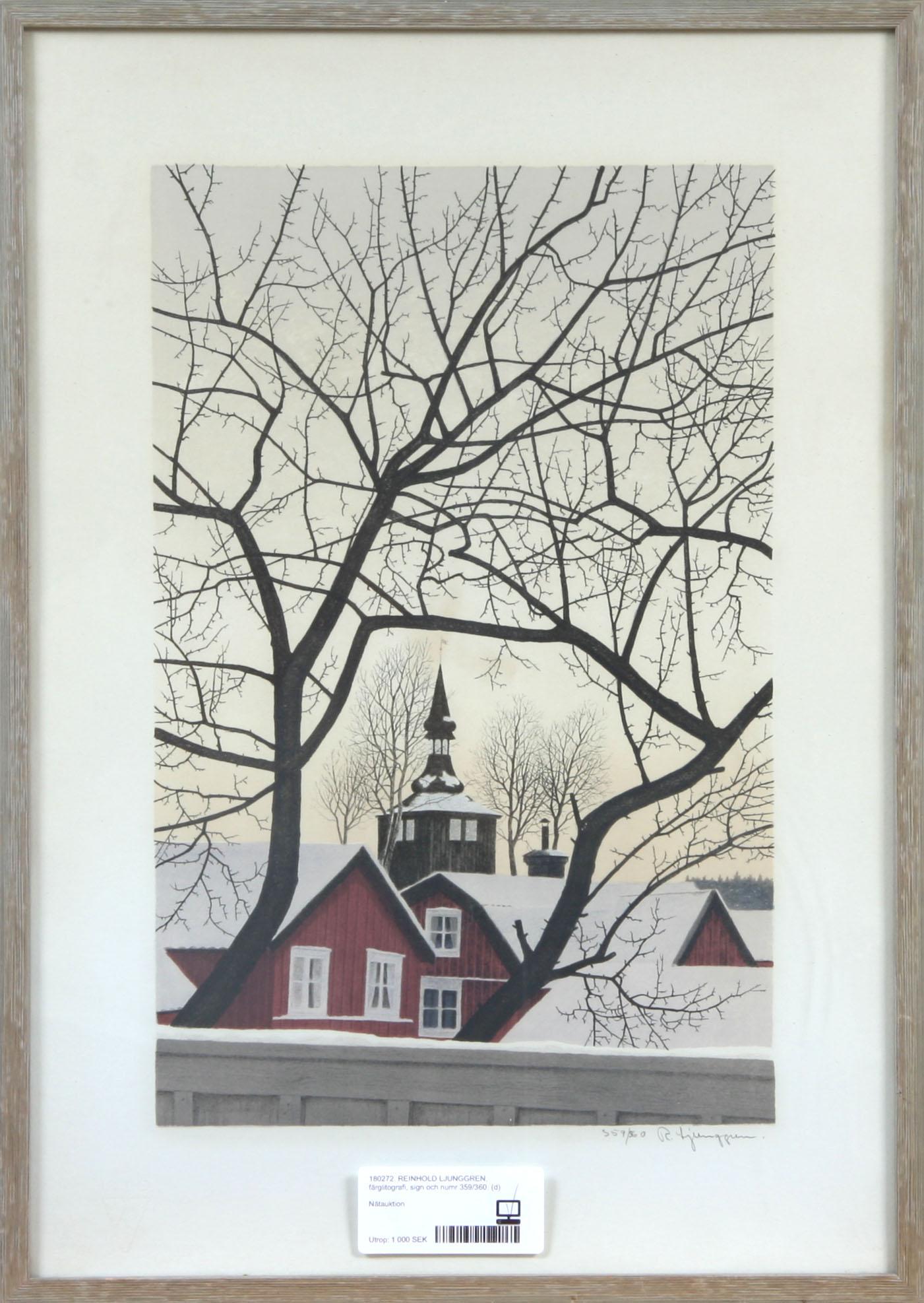 REINHOLD LJUNGGREN, färglitografi, sign och numr 359/360.