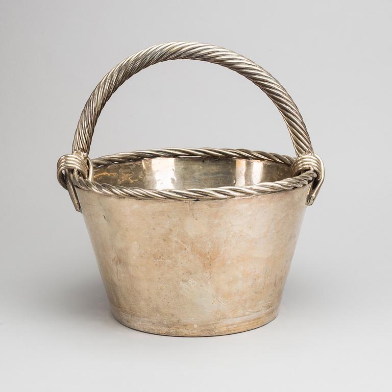 WINECOOLER, BASKET, metal. Second half of the 20th century.