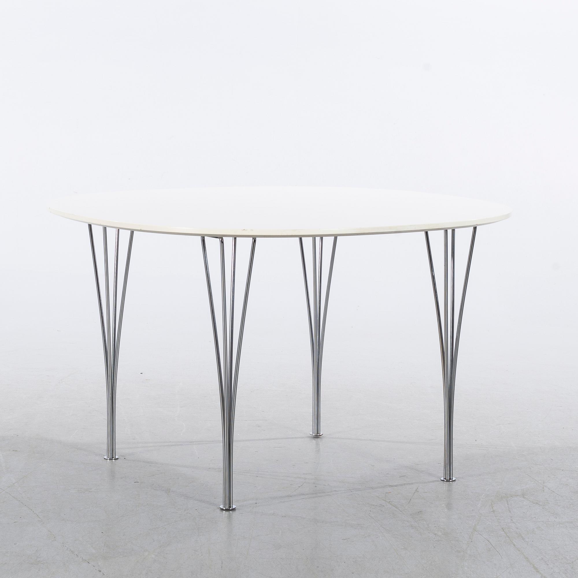 PIET HEIN & BRUNO MATHSSON, a 'Supercirkel'  table from Fritz Hansen, Denmark,