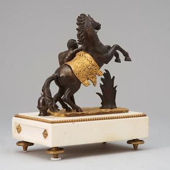 A 19th century table sculpture, "Chevaux de Marly".