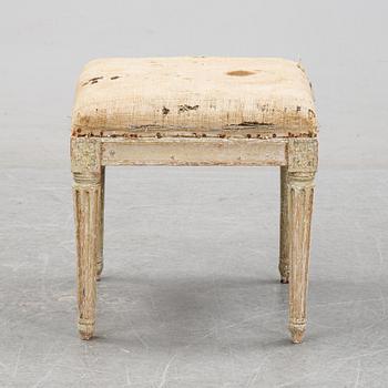 A Gustavian stool.