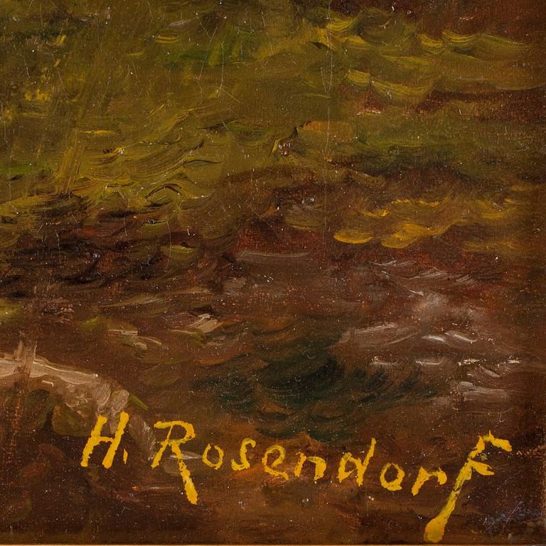 OKÄND KONSTNÄR, olja på duk, signerad H Rosendorf.
