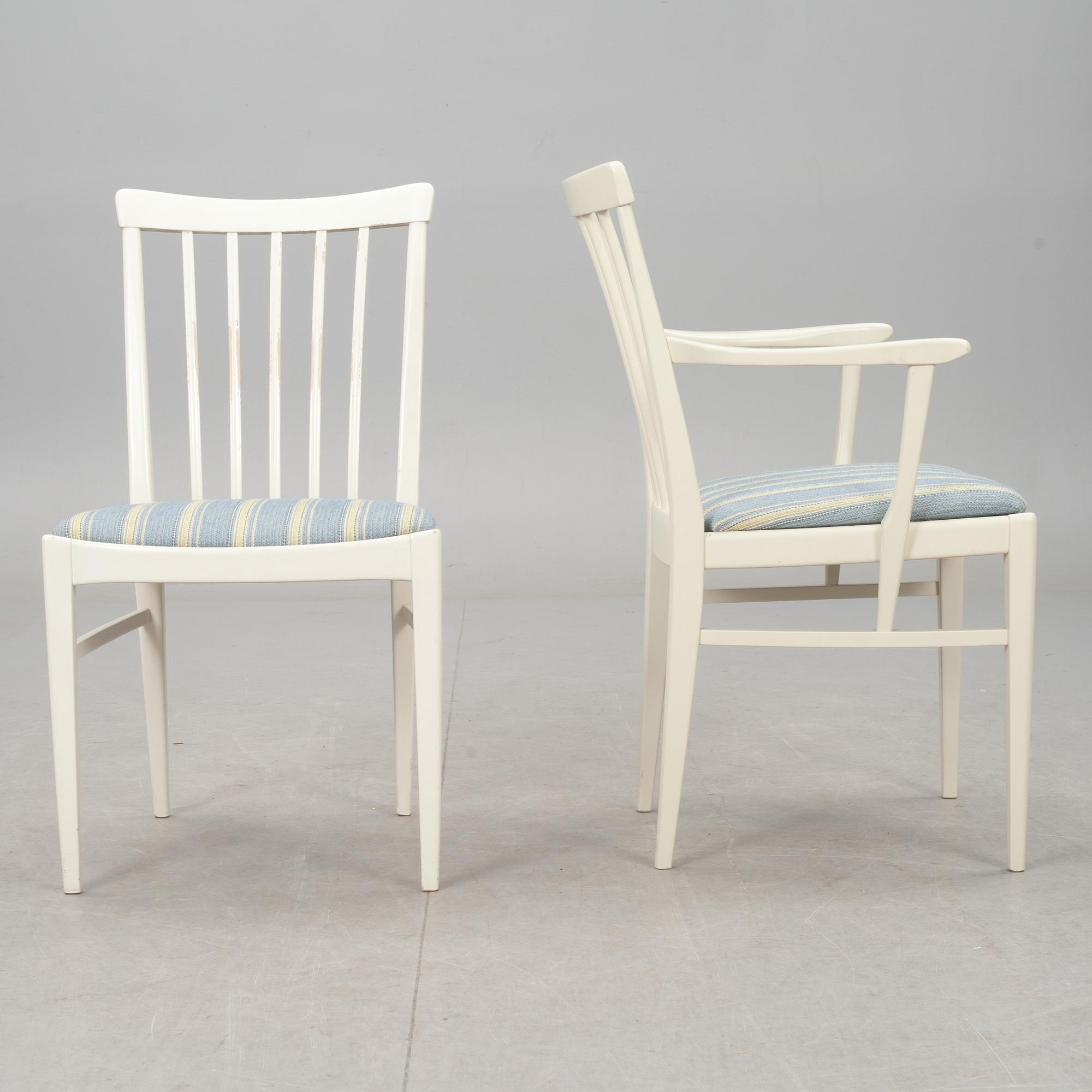 MATBORD samt STOLAR, 8 st. "Herrgården", Carl Malmsten för Bodafors.