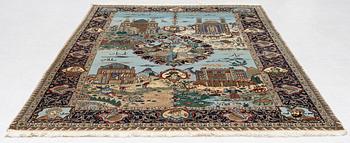 Matta, semiantik Täbris, "4 årstiderna", 284 x 173 cm.