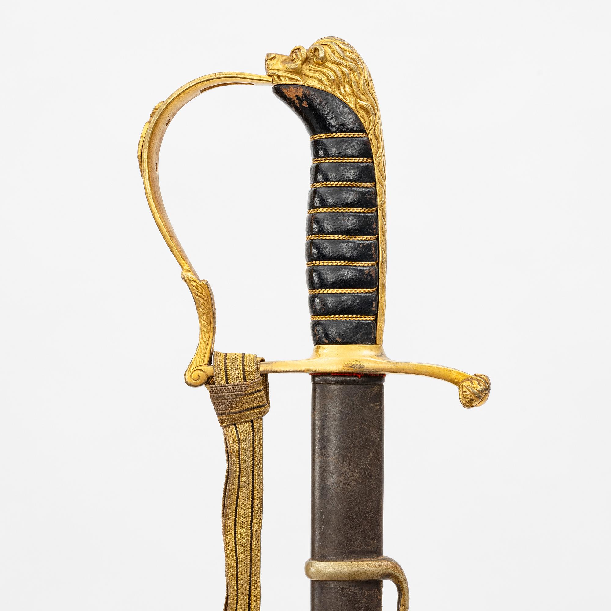 Sabel, svensk, m/1899 för officer, med balja.